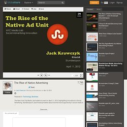 The Rise of Native Advertising