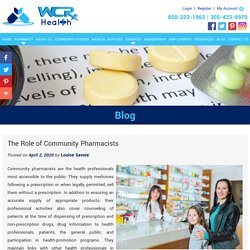 The Role of Community Pharmacists