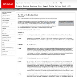 The Role of the Cloud Architect