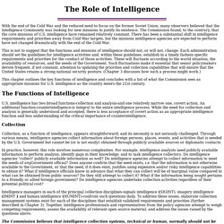 The Role of Intelligence