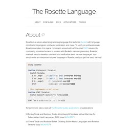 The Rosette Language