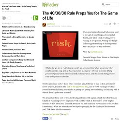 The 40/30/30 Rule Preps You for The Game of Life - Productivity