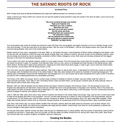 THE SATANIC ROOTS OF ROCK