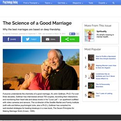The Science of a Good Marriage