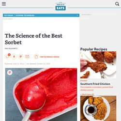 The Science of the Best Sorbet