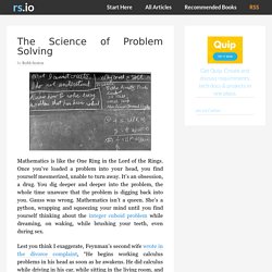 The Science of Problem Solving - rs.io