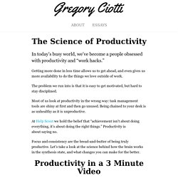 The Simple Science of Getting More Done (in Less Time)