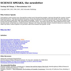 The Science Speaks Newsletter
