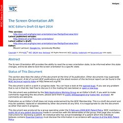 The Screen Orientation API
