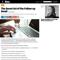 The Secret Art of the Follow-up Email