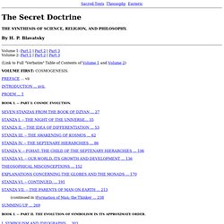 The Secret Doctrine by H. P. Blavatsky