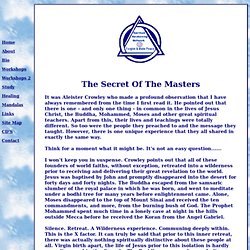 The Secret Of The Masters