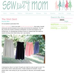 The Shirt Skirt - Sew Like My Mom