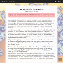 Free Webmail for Better Privacy