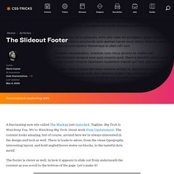 The Slideout Footer