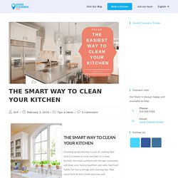 Book Good Cleaners Finder for Quality Cleaning Service - THE SMART WAY TO CLEAN YOUR KITCHEN