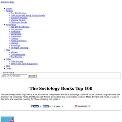 The Sociology Books Top 100 - Listmuse.com