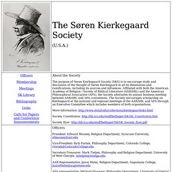 The S ren Kierkegaard Society