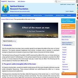 The spiritual effect of the moon on man