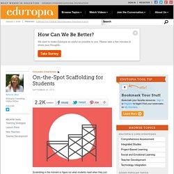 On-the-Spot Scaffolding for Students