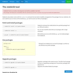 The StableLib Tool - StableLib