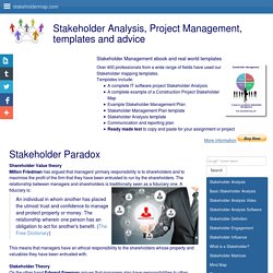 The Stakeholder Paradox - Stakeholder Theory
