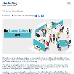 The Startup Culture of 2020