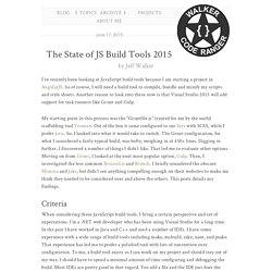 The State of JS Build Tools 2015