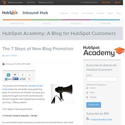 The 7 Steps of New Blog Promotion