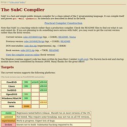 The SubC Compiler - T3X.ORG
