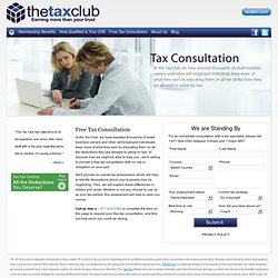 Free Tax Consultation - The Tax Club