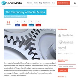 The Taxonomy of Social Media