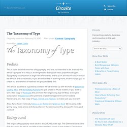 The Taxonomy of Type
