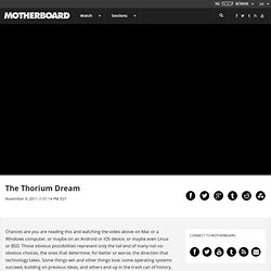 TV: The Thorium Dream