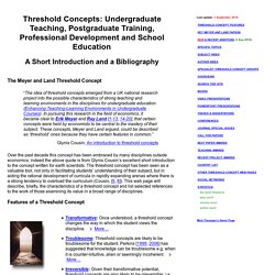 The Threshold Concept