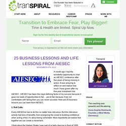 25 Business Lessons and Life Lessons from AIESEC - Transpiral