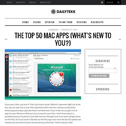 The Top 50 Mac Apps (What’s New To You?)