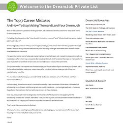 The Top 7 Career Mistakes