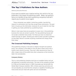 » The Top 5 Publishers for New Authors