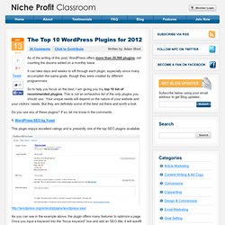 The Top 10 Wordpress Plugins for 2012