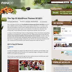 Le Top 25 WordPress Thèmes de 2011