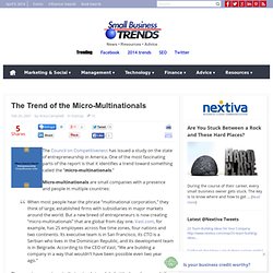 Trend: Micro-Multinationals