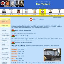 The Tudors Homework Help for kids