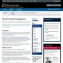 The UK's E-Commerce Regulations