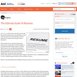 The Ultimate Guide to Resumes