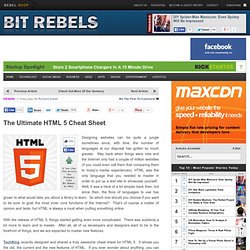 The Ultimate HTML 5 Cheat Sheet