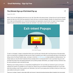 The Ultimate Sign up of Exit Intent Pop-up