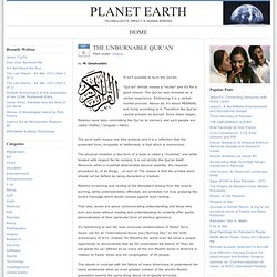 THE UNBURNABLE QUR’AN : Planet Earth