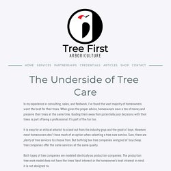 The Underside of Tree Care — Tree First