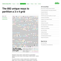 The 892 unique ways to partition a 3 x 4 grid